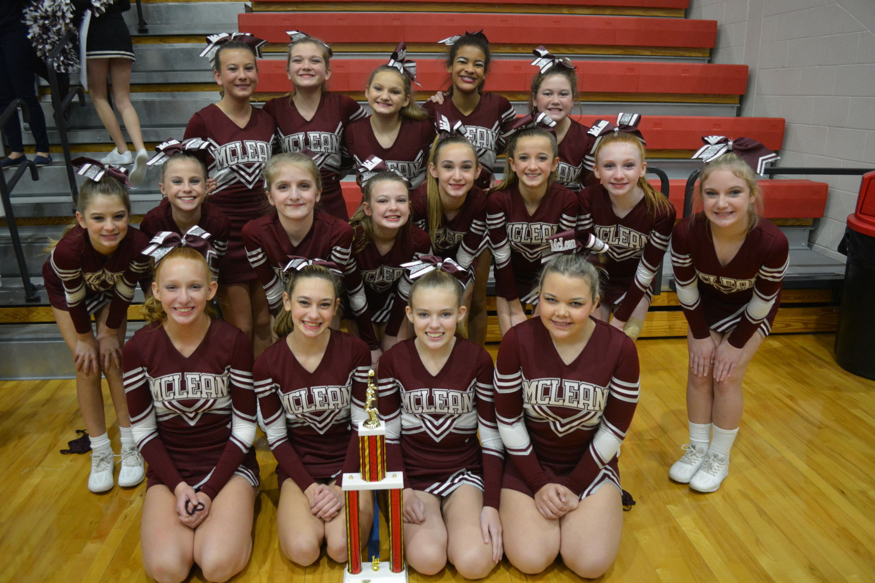 MCMS cheerleading team claim first place